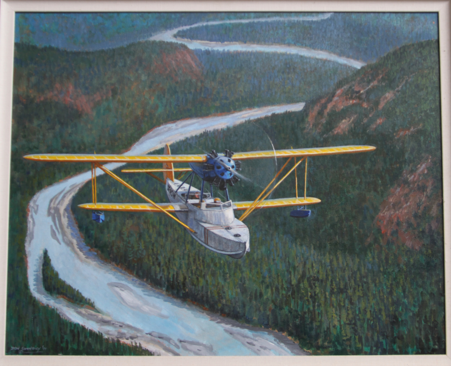 Painting of Eastman E-2 Sea Rover CF-ASW by Don Connoly at the BC Aviation Museum.