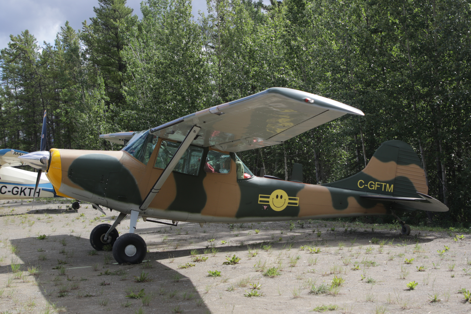 C-GFTM, a 2004 Cessna / Air Repair 305F, at Cousins Airport, Yukon (CFP8), on July 25, 2026.