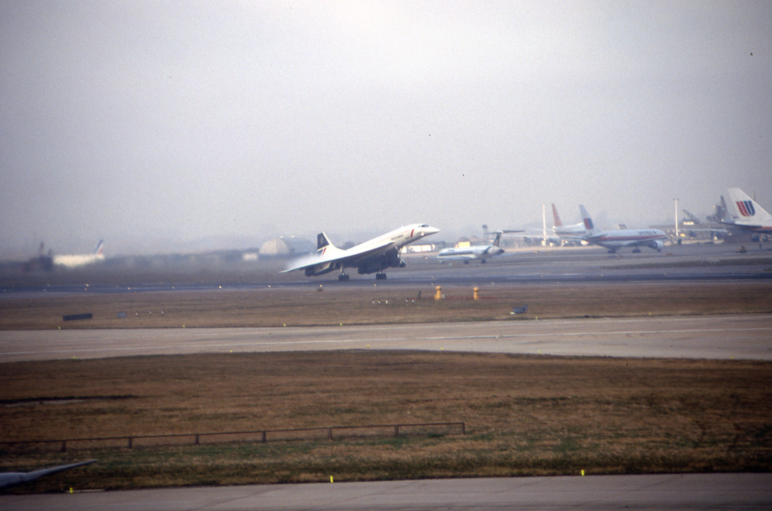 Aerospatiale/BAC Concorde G-BOAC taking off at London Heathrow Airport (LHR) on January 11, 1992.