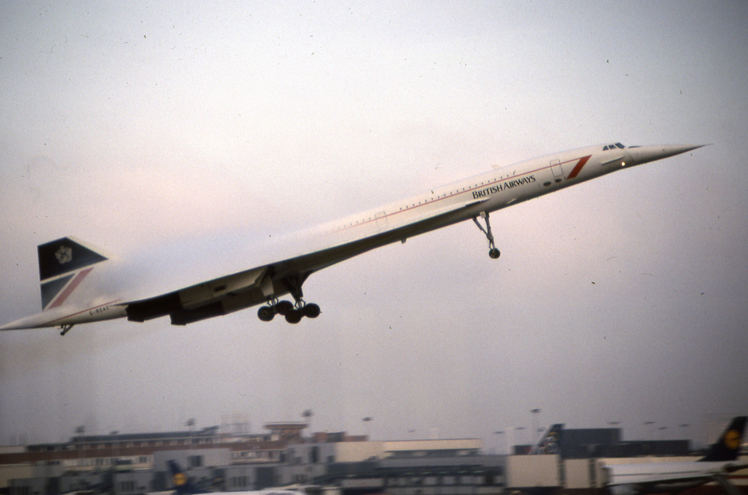 Aerospatiale/BAC Concorde G-BOAC taking off at London Heathrow Airport (LHR) on January 11, 1992.
