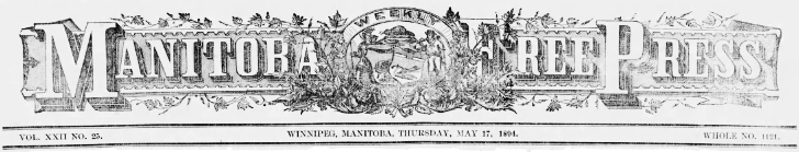 Manitoba Weekly Free Press (Winnipeg, Manitoba) - Thursday, May 17, 1894