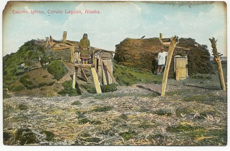 Eskimos at old Corwin Lagoon village