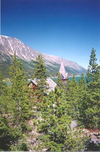 The historic church at Bennett, BC