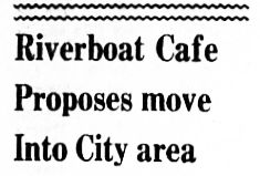 Riverboat Cafe Proposes Move Into Whitehorse City Area, 1959