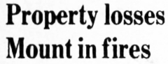 Property losses Mount in fires (1958)