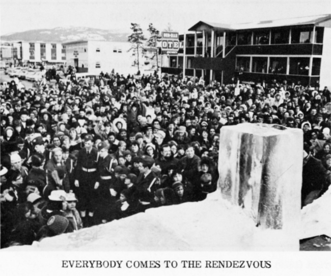 Everybody comes to the Rendezvous at Whitehorse, Yukon