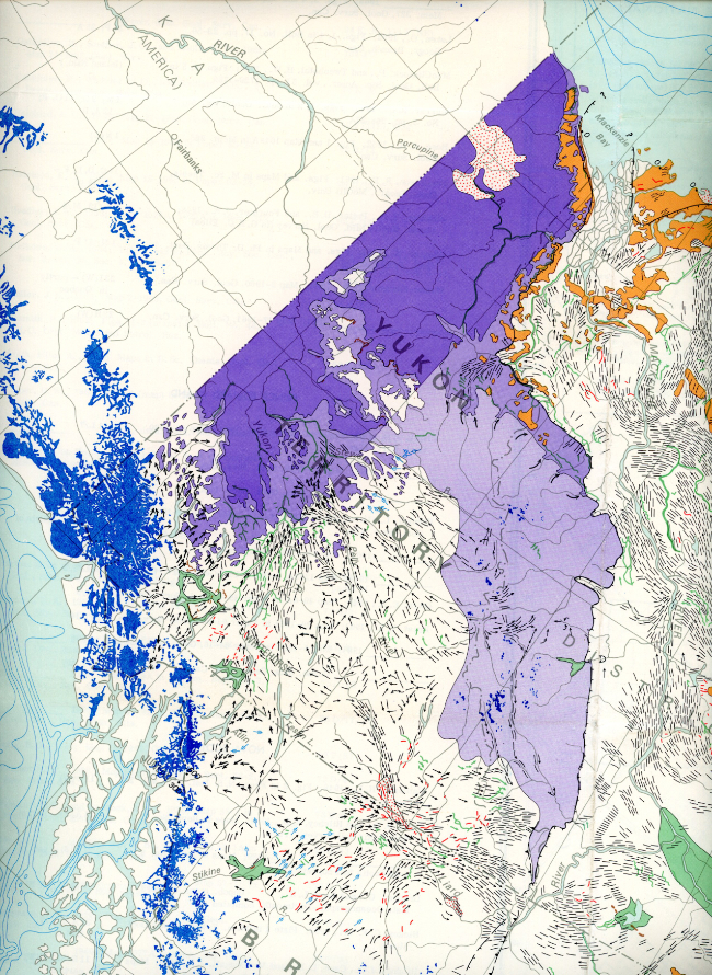 Glacial map of the Yukon