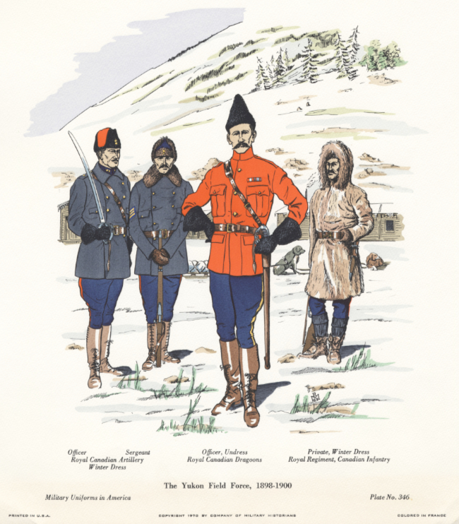 Uniforms of the Yukon Field Force.