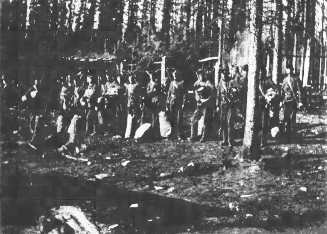Yukon Field Force camp, Teslin Bay district, B.C.