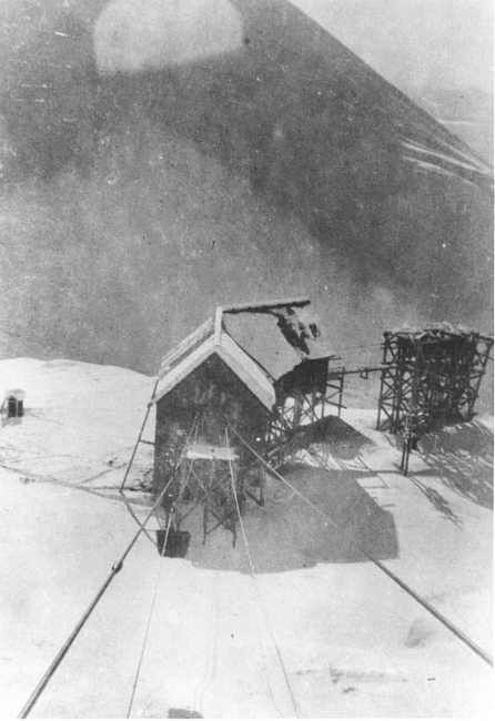 The Bonanza copper mine tramway at Kennecott, Alaska