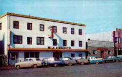 Mile Zero Hotel, Dawson Creek, ca. 1960