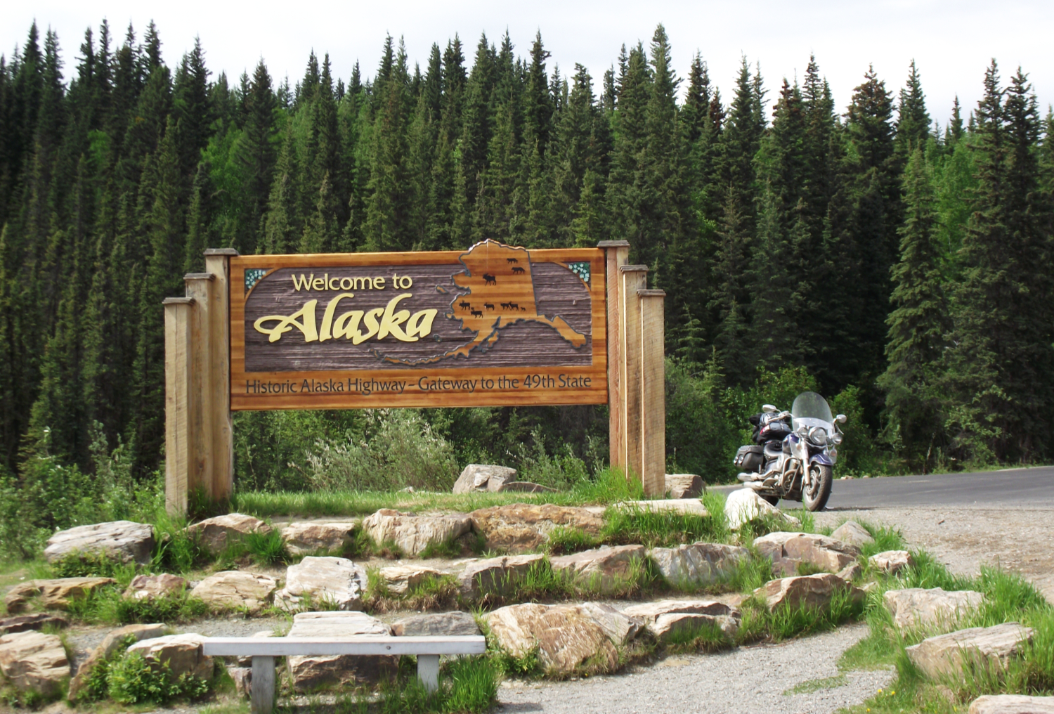The Welcome to Alaska sign is certainly one of the most-photographed signs on the Alaska Highway.