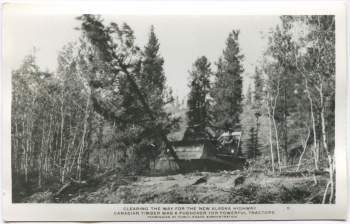Alaska Highway postcard, 1943-44