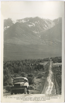 Alaska Highway postcard, 1943-44