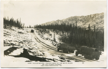 Alaska Highway postcard, 1943-44