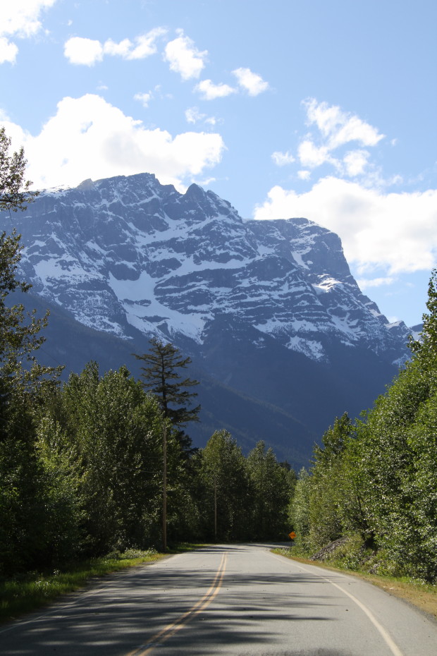 A view along Highway 20 in the Bella Coola valley