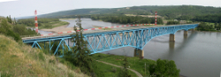 The Peace River Bridge at Taylor, British Columbia