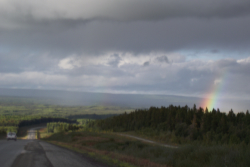 Alaska Highway south of the Sikanni Chief River on August 30, 2011