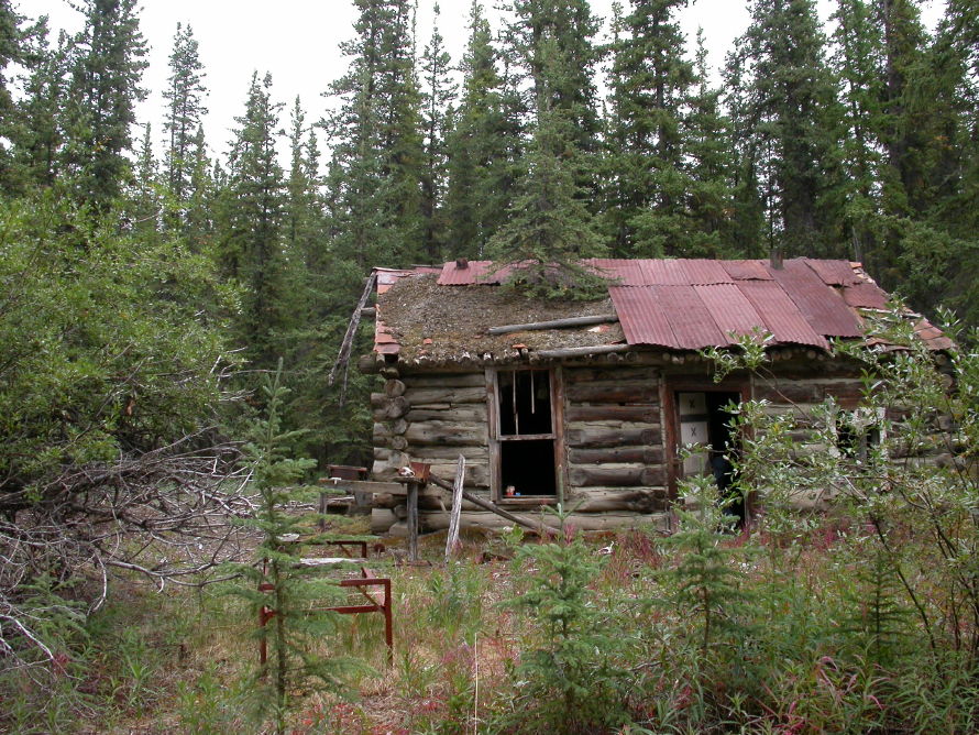 Ruins of the old telegraph office near Tagish, Yukon