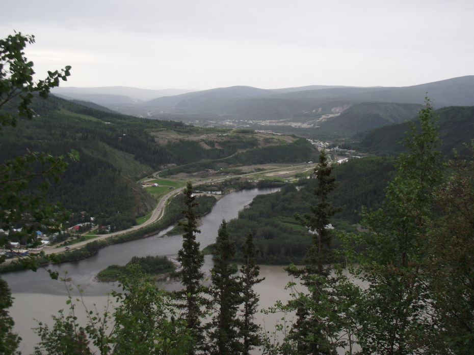 Looking up the Klondike River from the Top of the World Highway, Yukon