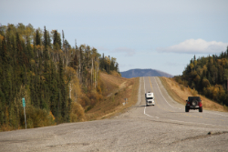 The view south from a large pullout at Km 905 / Historic Mile 585 of the Alaska Highway.