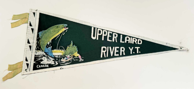 Souvenir pennant from Upper Liard Lodge, Alaska Highway Mile 642.6.