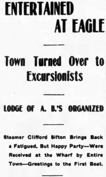 Arctic Brotherhood excursion to Eagle - May 31, 1901