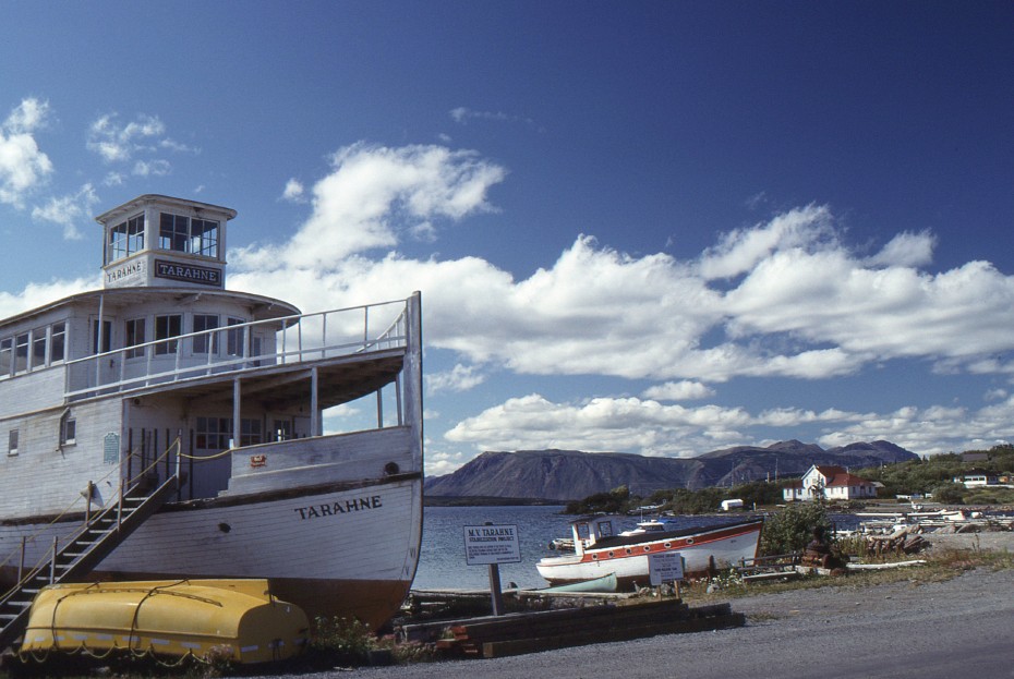 The historic Atlin Lake excursion boat 'Tarahne'