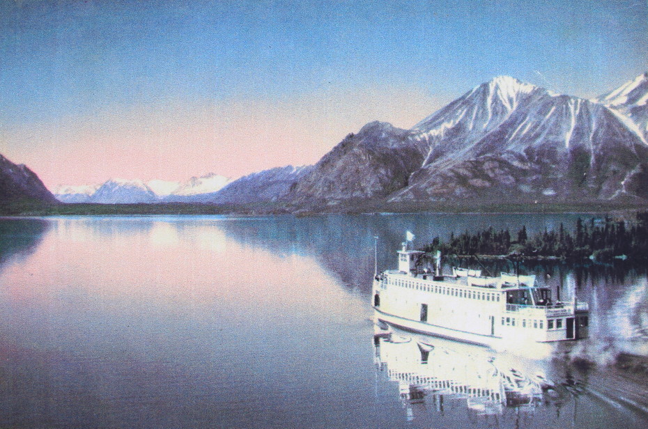 The historic Atlin Lake excursion boat 'Tarahne' in the 1930s