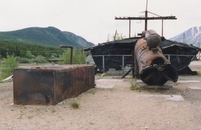 The ruins of the Tutshi in May 2001. Photo by Murray Lundberg.