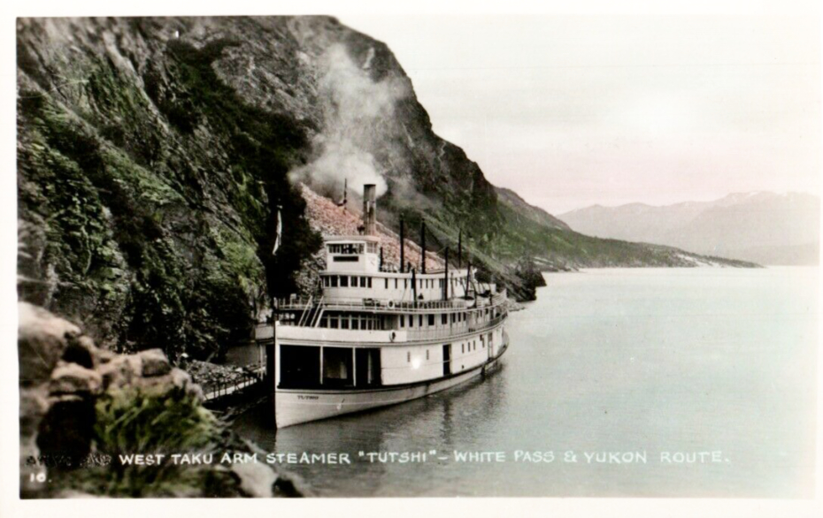 Postcard - The sternwheeler Tutshi at Ben-My-Chree.