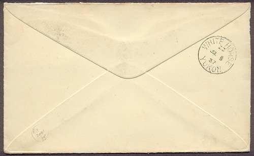 Air Mail First Flight Cover: Edmonton to Whitehorse, July 5, 1937