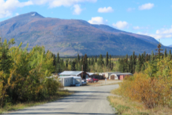 Approaching Champagne, Yukon, from the south on September 14, 2025. 