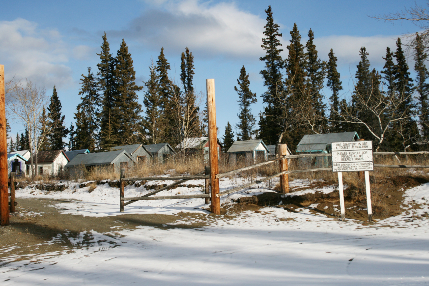 The cemetery at Champagne, Yukon.