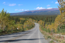 Driving north from Champagne back to the Alaska Highway