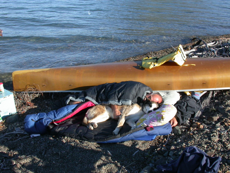 Camping along Lake Bennett, Yukon