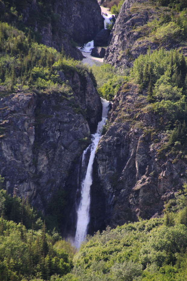Waterfall near Pennington on Lake Bennett, BC