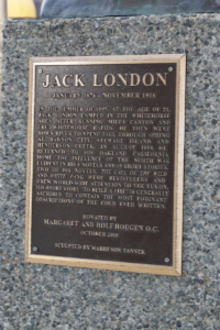 Bronze bust of Jack London in Whitehorse, Yukon