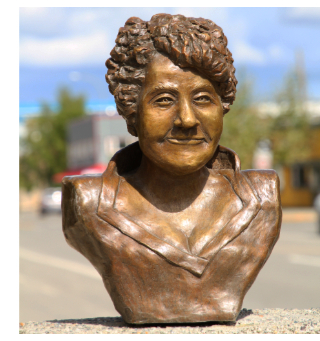 Bronze bust of Martha Black in Whitehorse, Yukon