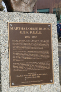 Bronze bust of Martha Black in Whitehorse, Yukon
