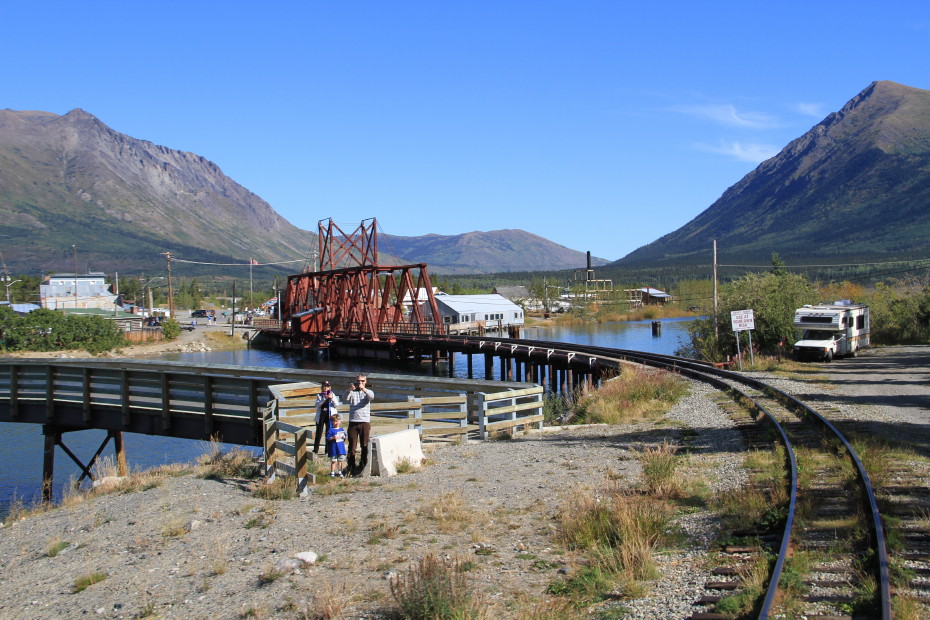 Carcross, Yukon, as seen from a WP&YR train
