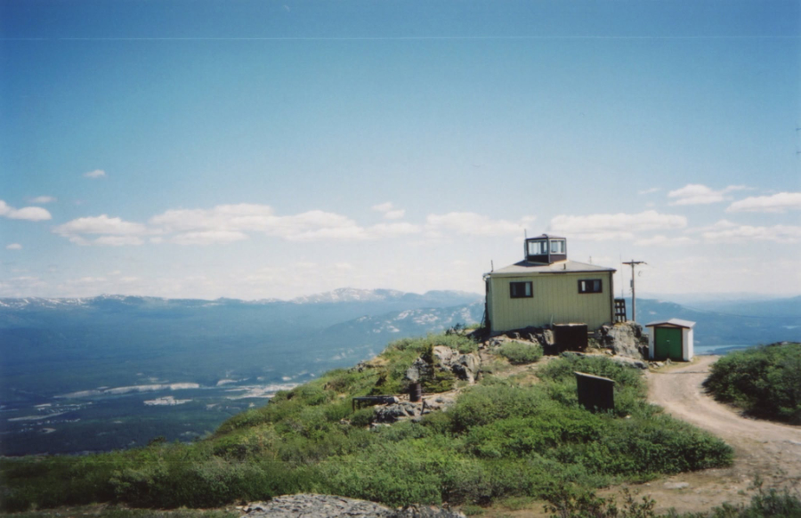 Haeckel Hill Forestry Lookout Tower at Whitehorse, Yukon, June 16, 2002