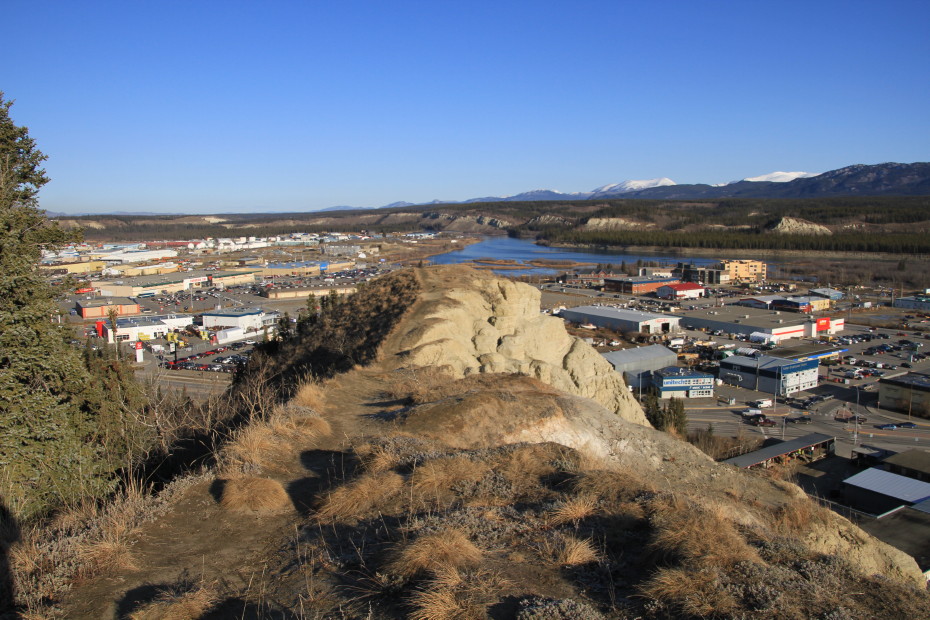 Whitehorse, Yukon, from the top of the clay cliffs