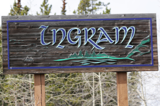 Ingram community sign - Whitehorse, Yukon