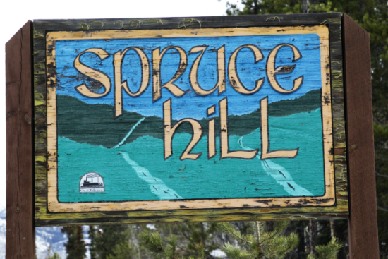 Spruce Hill community sign - Whitehorse, Yukon